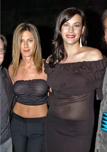 Jennifer Aniston see-through braless top pic