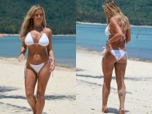 TOWIE’s Chloe Meadows sizzles in classic white bikini during Thailand trip