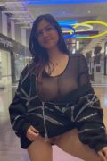 busty Asial slut flashing nudity in a mall